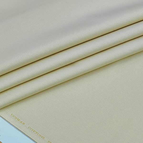 Trouser Fabric Donear Pure Cotton Stretchable Textured Colour Cream