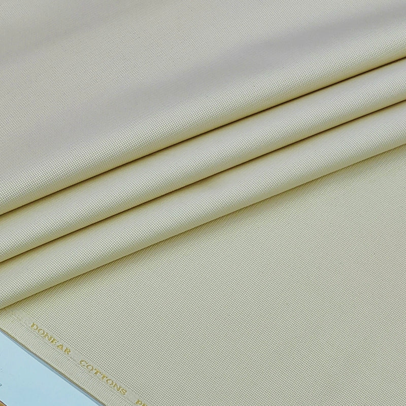 Trouser Fabric Donear Pure Cotton Stretchable Textured Colour Cream