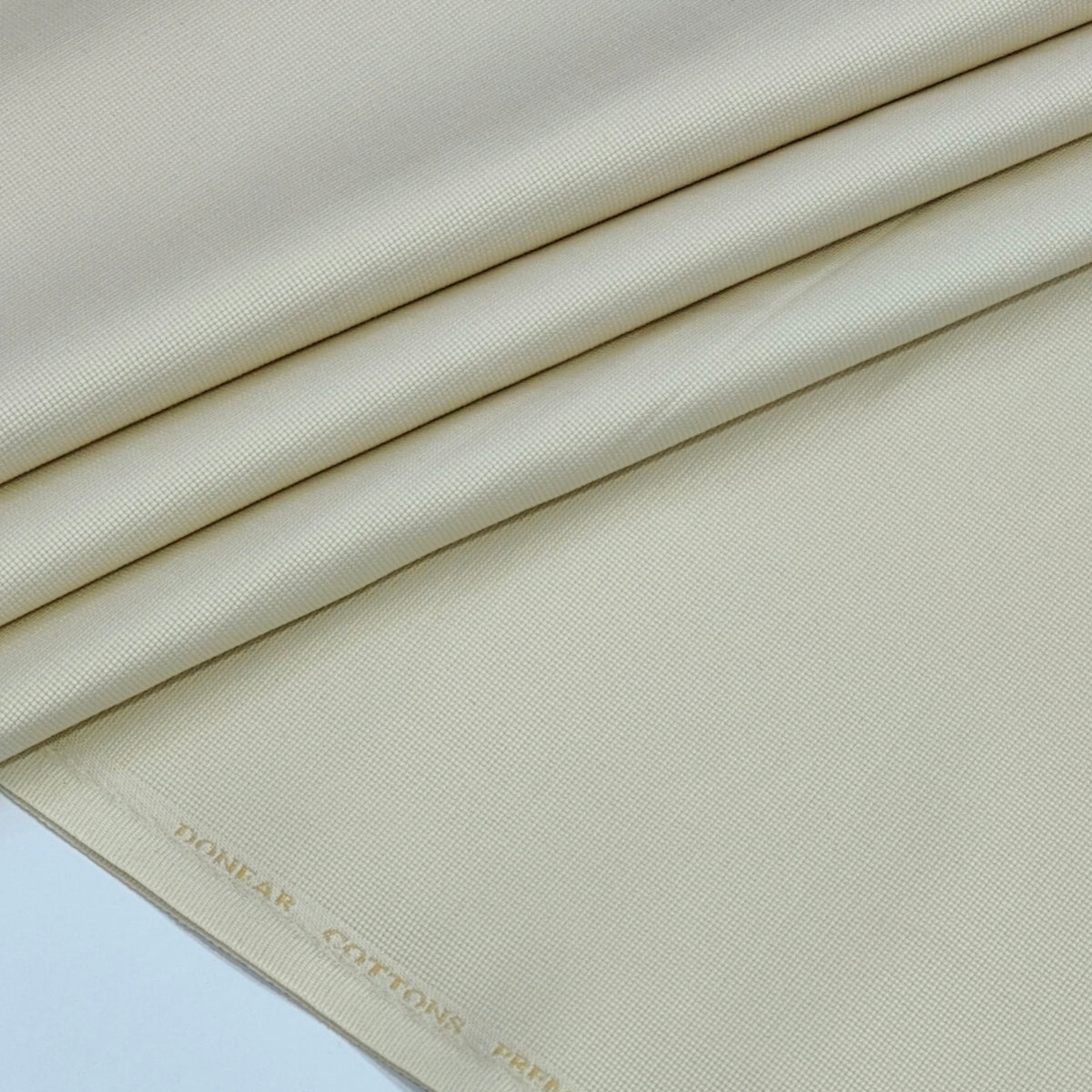 Trouser Fabric Donear Pure Cotton Stretchable Textured Colour Light Beige