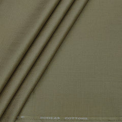 Trouser Fabric Donear Pure Cotton Stretchable Textured With Slub Colour Peanut Brown