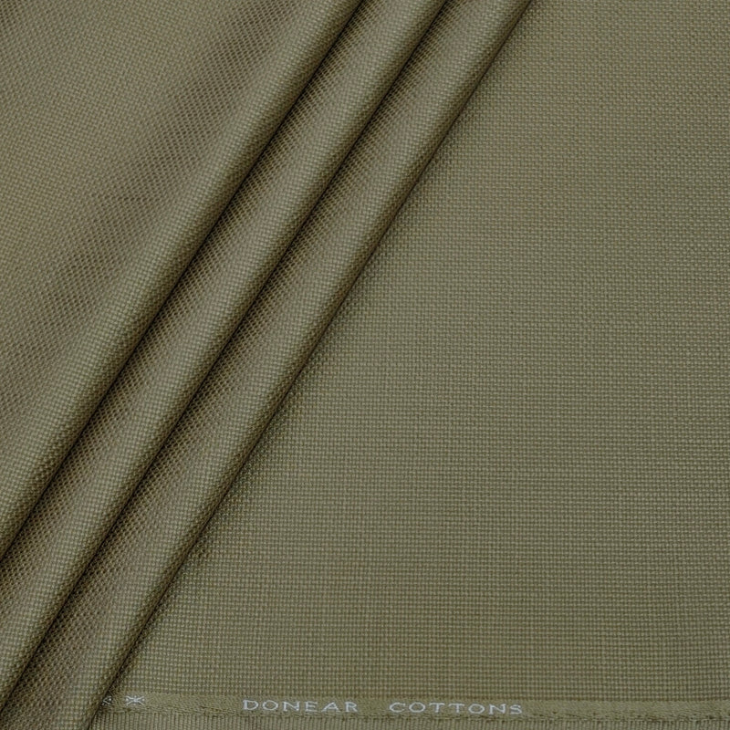Trouser Fabric Donear Pure Cotton Stretchable Textured With Slub Colour Peanut Brown