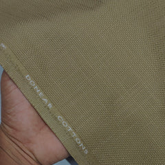 Trouser Fabric Donear Pure Cotton Stretchable Textured With Slub Colour Peanut Brown