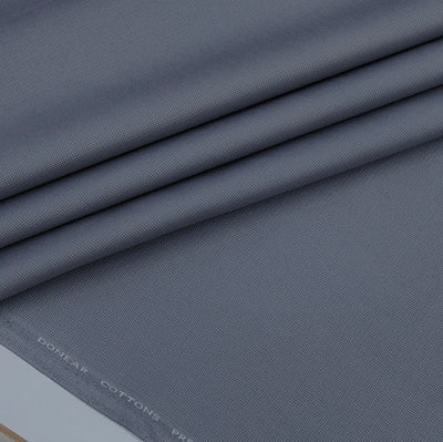 Trouser Fabric Donear Pure Cotton Stretchable Textured Colour Glaucous Blue