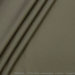 Trouser Fabric Donear Pure Cotton Stretchable Textured Colour Chicory Brown