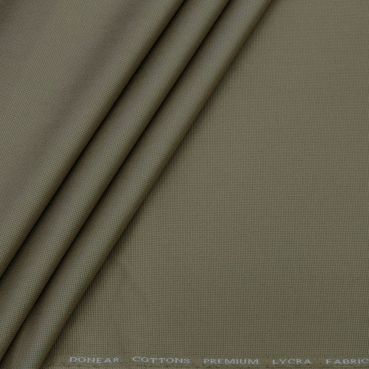 Trouser Fabric Donear Pure Cotton Stretchable Textured Colour Chicory Brown