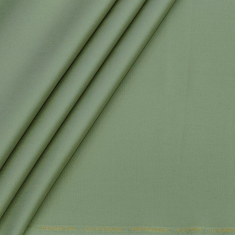 Trouser Fabric Donear Pure Cotton Stretchable Textured Colour Laurel Green