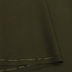 Trouser Fabric Vestito Giza Cotton Plain Colour Golden Green
