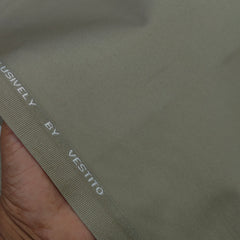Trouser Fabric Vestito Giza Cotton Plain Colour Haze Green