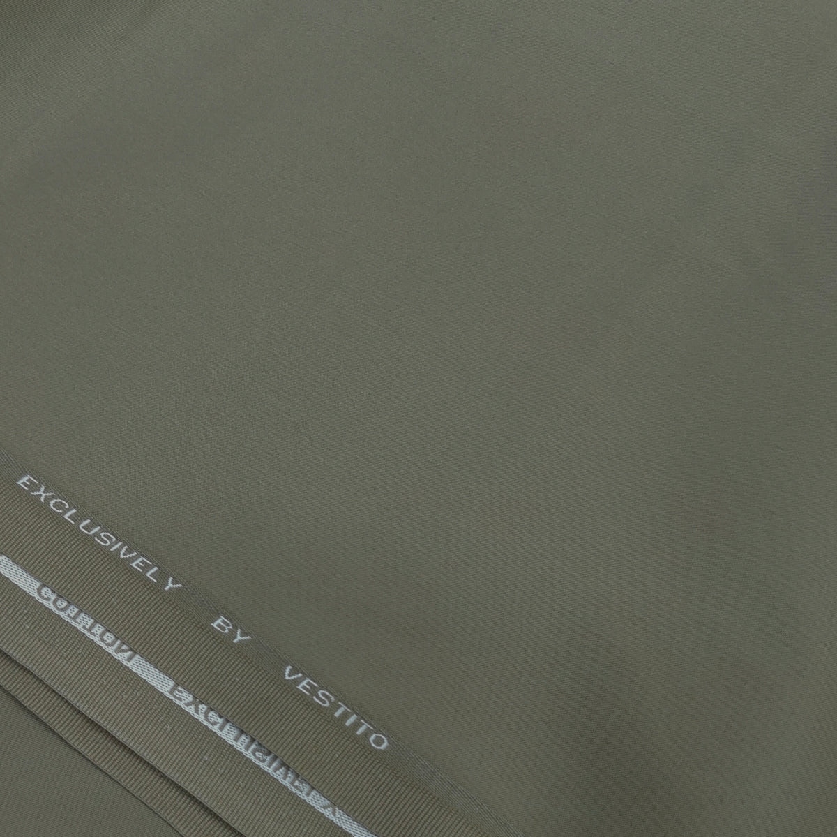 Trouser Fabric Vestito Giza Cotton Plain Colour Haze Green