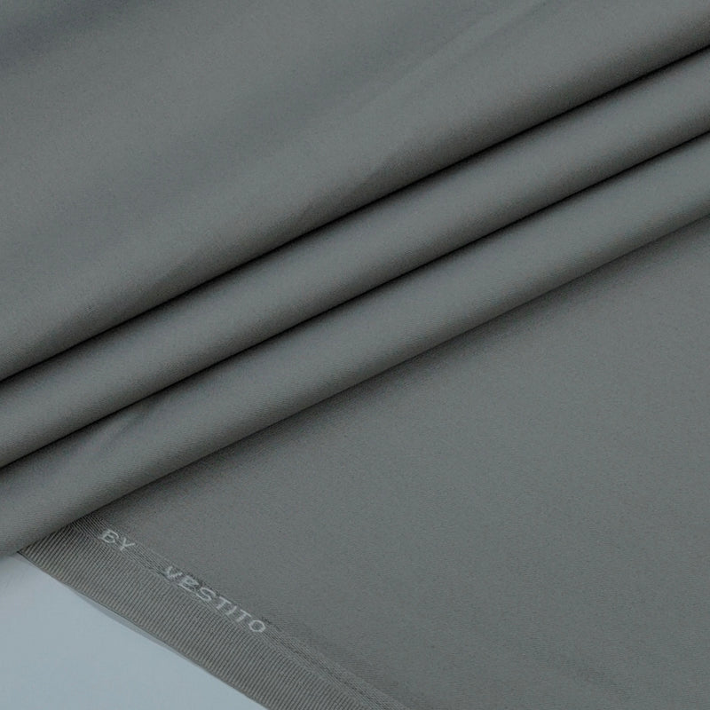 Trouser Fabric Vestito Giza Cotton Plain Colour Greenish Grey