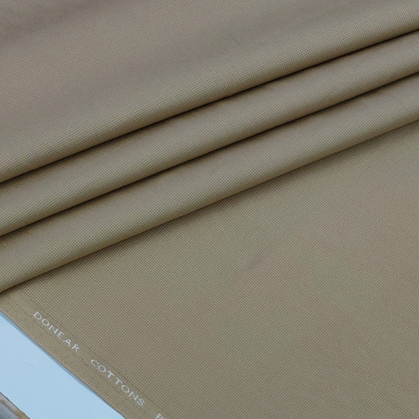 Trouser Fabric Donear Pure Cotton Stretchable Textured Colour Croissant Brown
