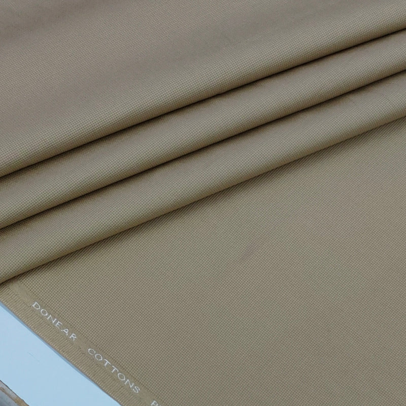 Trouser Fabric Donear Pure Cotton Stretchable Textured Colour Croissant Brown