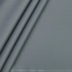 Trouser Fabric Donear Pure Cotton Stretchable Textured Colour Zinc Grey