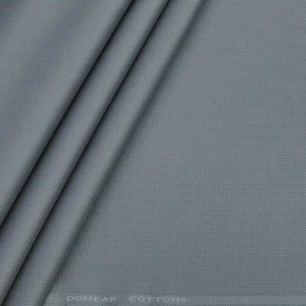 Trouser Fabric Donear Pure Cotton Stretchable Textured Colour Zinc Grey