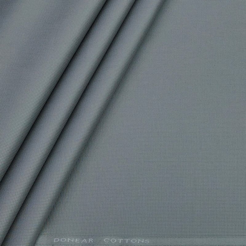 Trouser Fabric Donear Pure Cotton Stretchable Textured Colour Zinc Grey