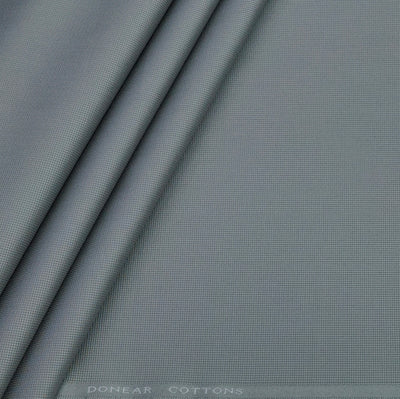 Trouser Fabric Donear Pure Cotton Stretchable Textured Colour Zinc Grey
