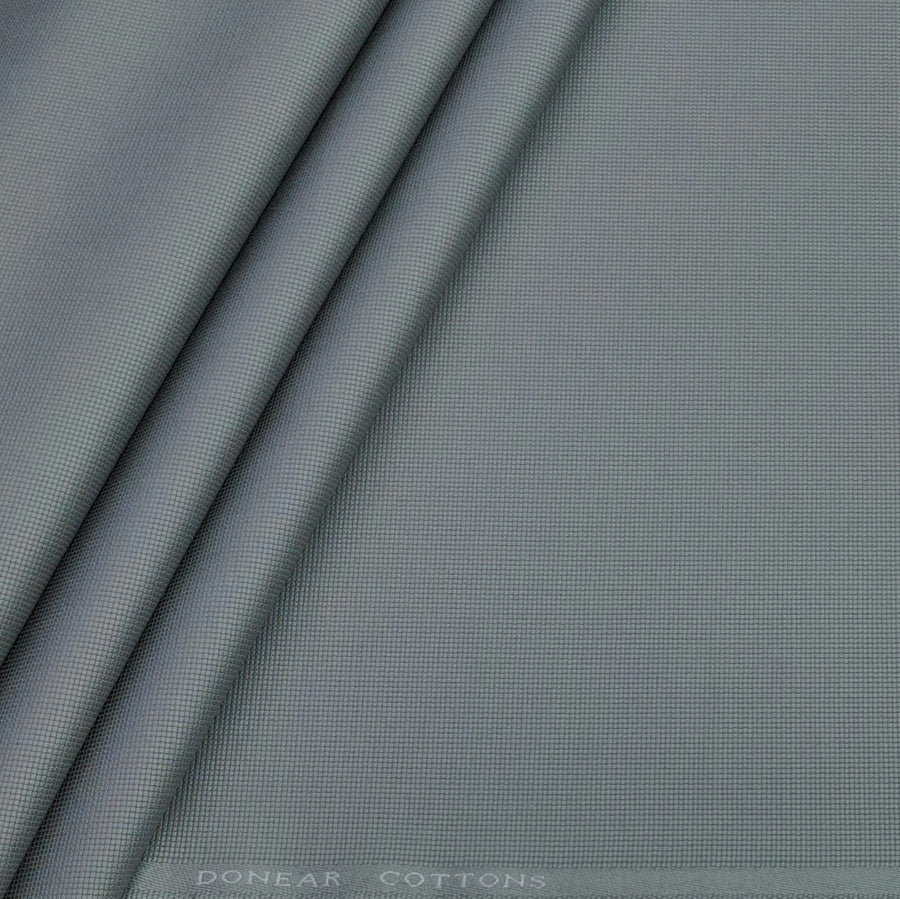 Trouser Fabric Donear Pure Cotton Stretchable Textured Colour Zinc Grey