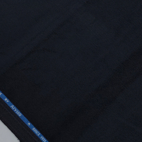 Arvind Cotton Stretch Corduroy Trouser Fabric Colour Dark Blue
