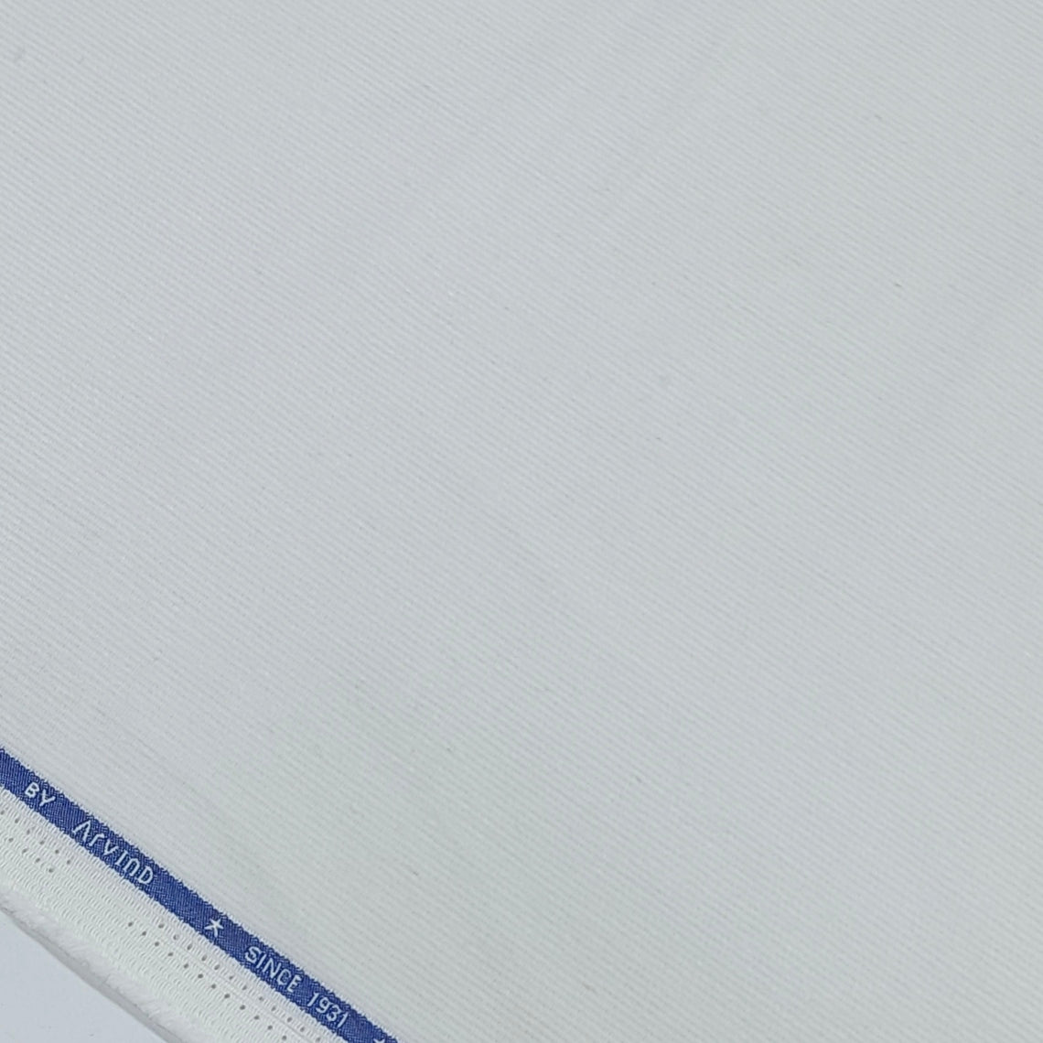 Arvind Cotton Stretch Corduroy Trouser Fabric Colour White