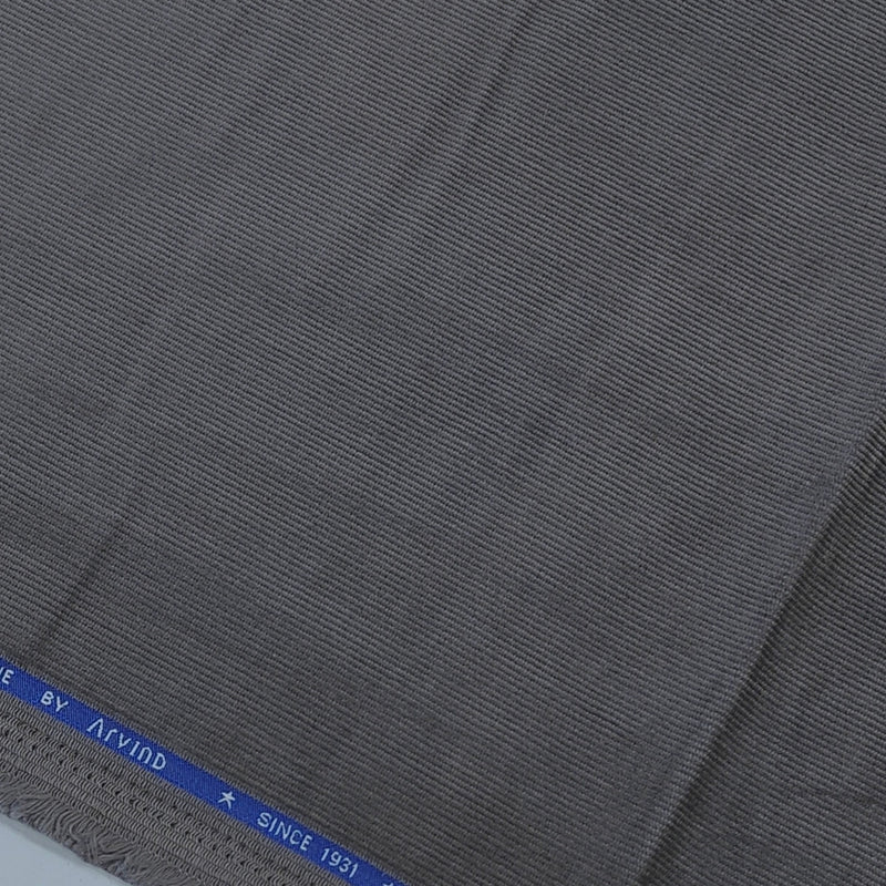 Arvind Cotton Stretch Corduroy Trouser Fabric Colour Nevada Grey