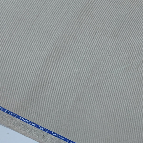 Arvind Cotton Stretch Corduroy Trouser Fabric Colour Light Grey