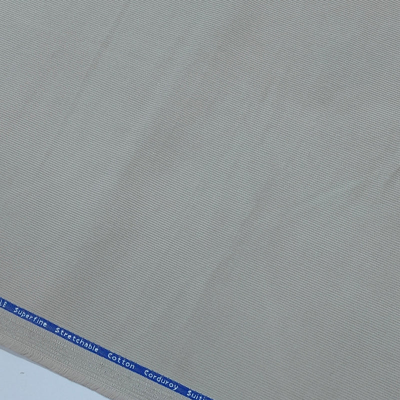 Arvind Cotton Stretch Corduroy Trouser Fabric Colour Light Grey