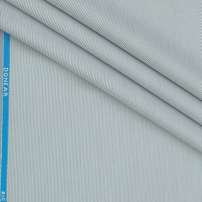 Trouser Fabric Donear Premium T/R Stretchable Pin Lining Colour Greenish Grey
