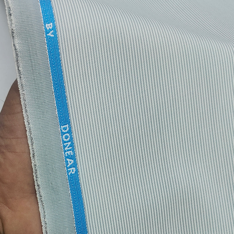 Trouser Fabric Donear Premium T/R Stretchable Pin Lining Colour Greenish Grey