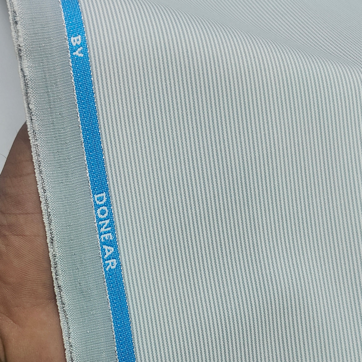 Trouser Fabric Donear Premium T/R Stretchable Pin Lining Colour Greenish Grey
