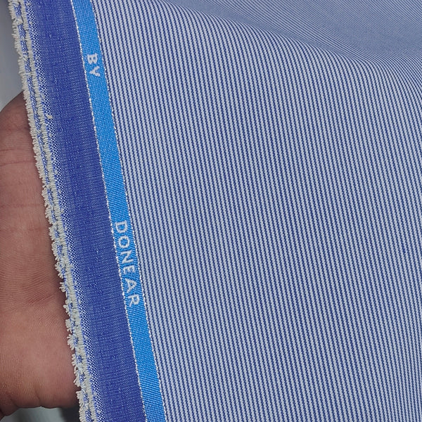 Trouser Fabric Donear Premium T/R Stretchable Pin Lining Colour Blue