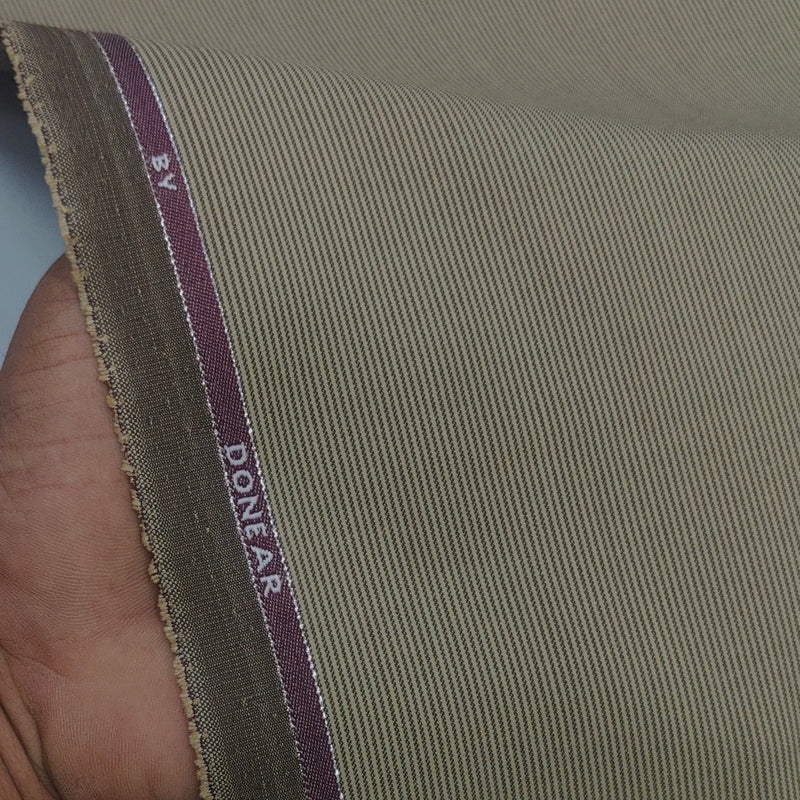 Trouser Fabric Donear Premium T/R Stretchable Pin Lining Colour Ant Brown