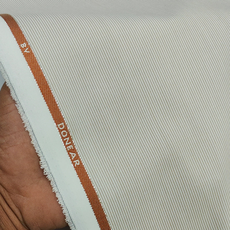Trouser Fabric Donear Premium T/R Stretchable Pin Lining Colour Beige