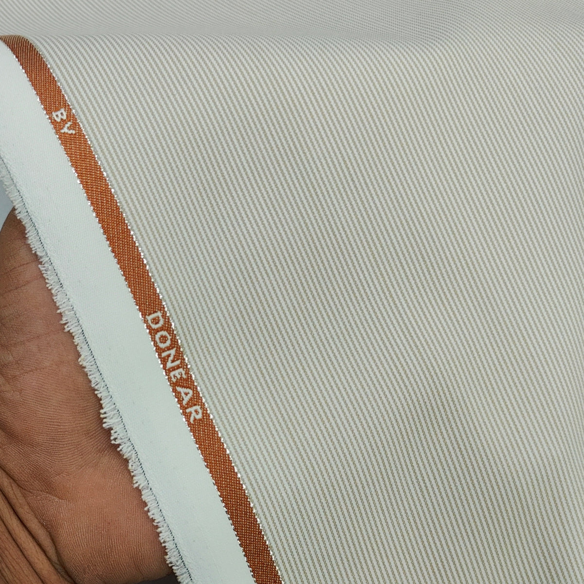 Trouser Fabric Donear Premium T/R Stretchable Pin Lining Colour Beige