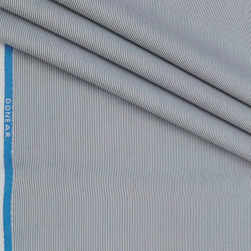 Trouser Fabric Donear Premium T/R Stretchable Pin Lining Colour Silver Grey