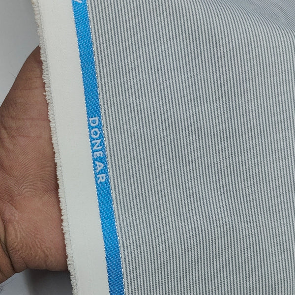 Trouser Fabric Donear Premium T/R Stretchable Pin Lining Colour Silver Grey