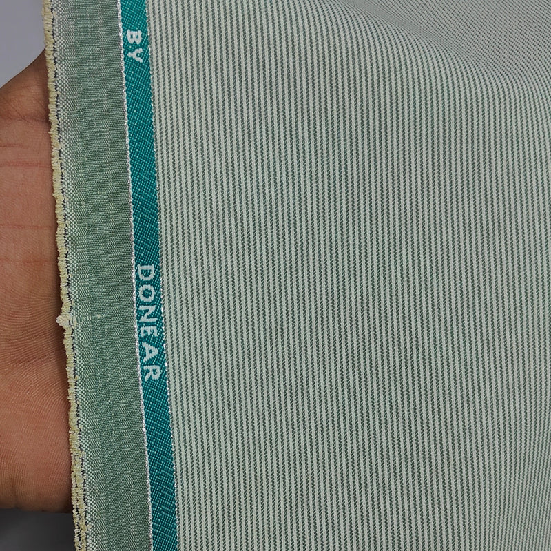 Trouser Fabric Donear Premium T/R Stretchable Pin Lining Colour Teal Green