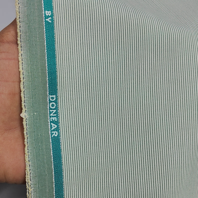 Trouser Fabric Donear Premium T/R Stretchable Pin Lining Colour Faded Green