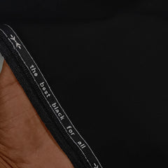 Trouser Fabric Donear Japan Black Poly Viscose Plain Colour Pitch Black