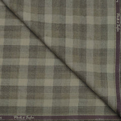 Tweed Blazer Fabric Reid N Taylor 100% Wool Check Colour Taupe Brown