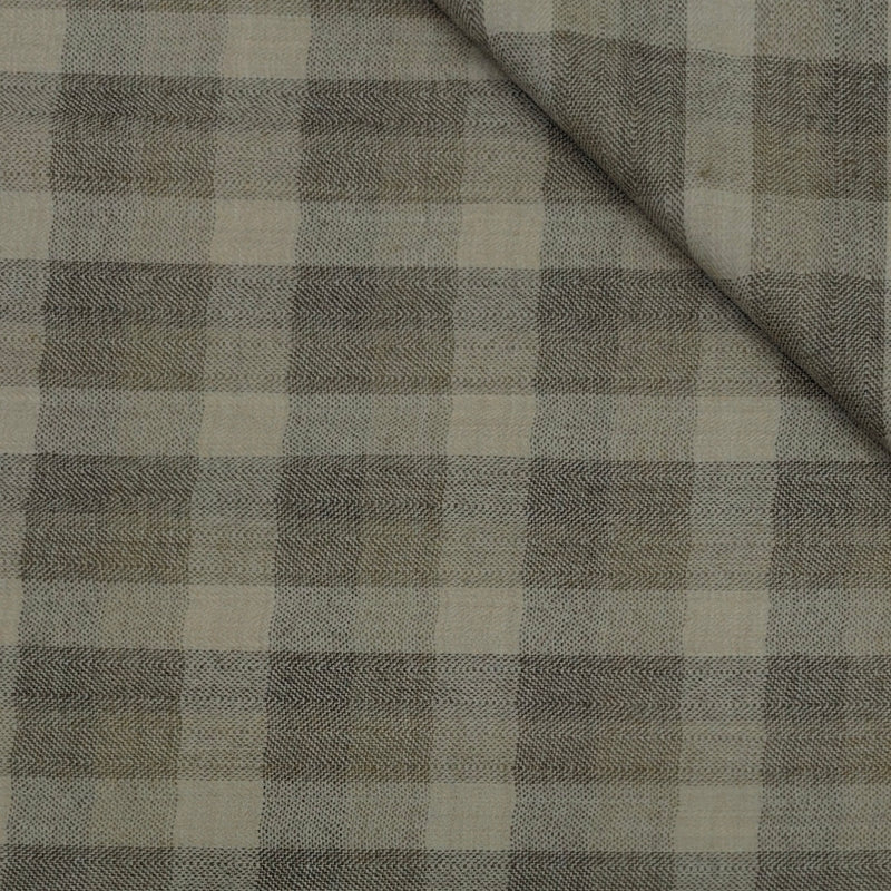 Tweed Blazer Fabric Reid N Taylor 100% Wool Check Colour Taupe Brown
