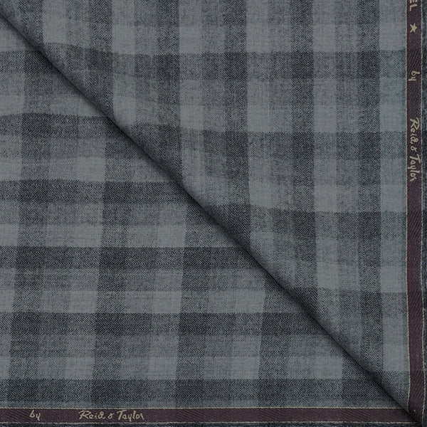 Tweed Blazer Fabric Reid N Taylor 100% Wool Check Colour Light Grey