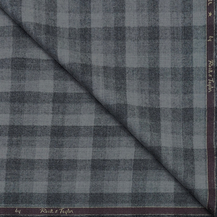 Tweed Blazer Fabric Reid N Taylor 100% Wool Check Colour Light Grey