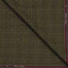 Tweed Blazer Fabric Reid N Taylor 100% Wool Broad Check Colour Golden Brown