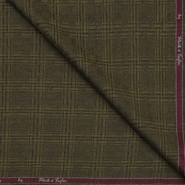 Tweed Blazer Fabric Reid N Taylor 100% Wool Broad Check Colour Golden Brown