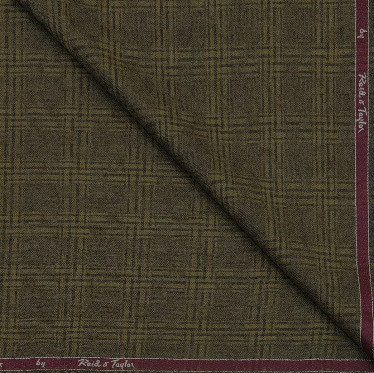 Tweed Blazer Fabric Reid N Taylor 100% Wool Broad Check Colour Golden Brown