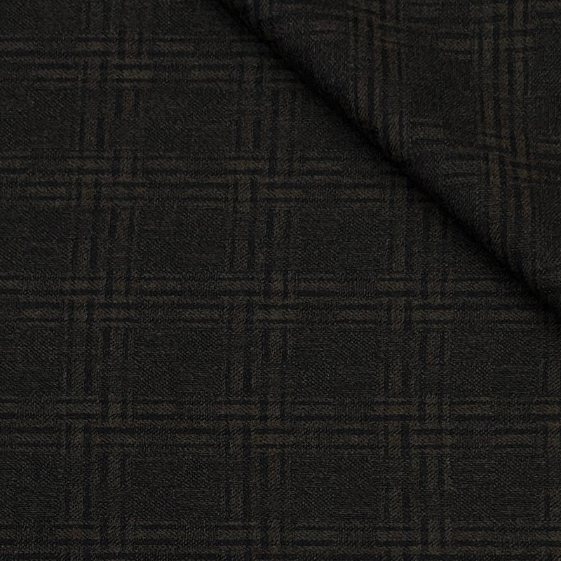 Tweed Blazer Fabric Reid N Taylor 100% Wool Broad Check Colour Cedar Brown