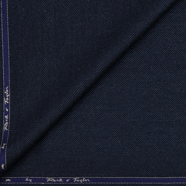 Tweed Blazer Fabric Reid N Taylor Wool Blended Herringbone Colour Dark Blue