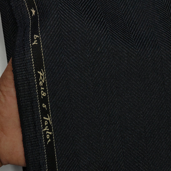 Tweed Blazer Fabric Reid N Taylor Wool Blended Herringbone Colour Charcoal Black