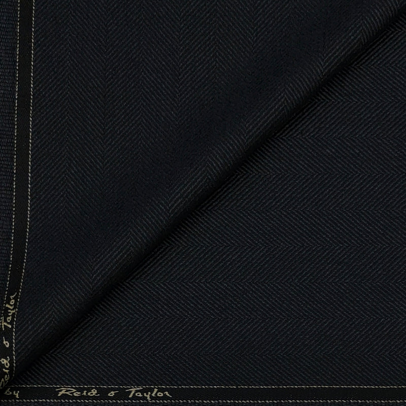 Tweed Blazer Fabric Reid N Taylor Wool Blended Herringbone Colour Charcoal Black