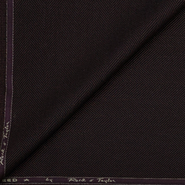 Tweed Blazer Fabric Reid N Taylor Wool Blended Herringbone Colour Dark Wine